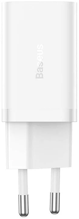 Baseus GaN5 Pro netværksoplader, 40W, 3A, 2 x USB-C, Hvid CCGP180102