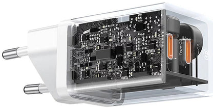 Baseus GaN5 Pro netværksoplader, 40W, 3A, 2 x USB-C, Hvid CCGP180102