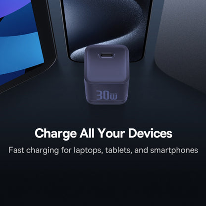 Baseus GaN5S netværksoplader, 30W, 3A, 1 x USB-C, Lilla P10162504523-00