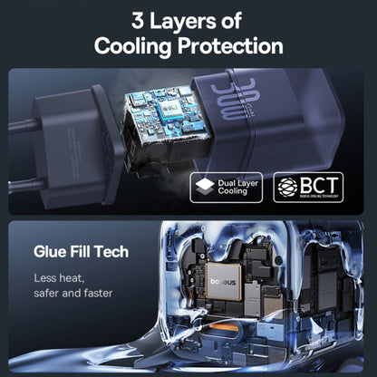 Baseus GaN5S netværksoplader, 30W, 3A, 1 x USB-C, Lilla P10162504523-00