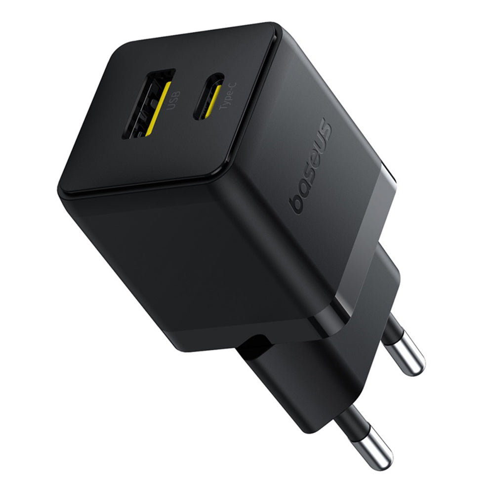 Baseus Palm netværksoplader, 30W, 3A, 1 x USB-A - 1 x USB-C, Sort P1011160A113-00