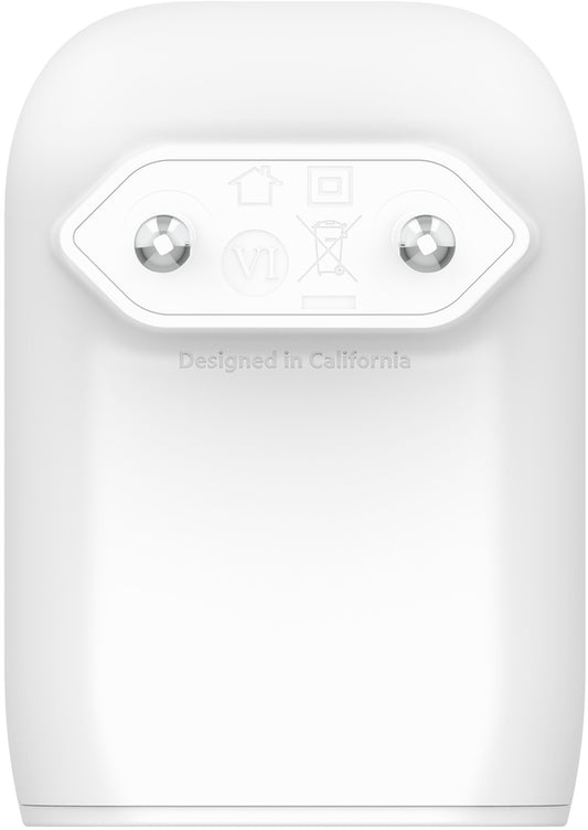 Belkin BoostCharge Dual Netoplader, 37W, 3A, 1 x USB-A - x USB-C, Hvid WCB007vfWH
