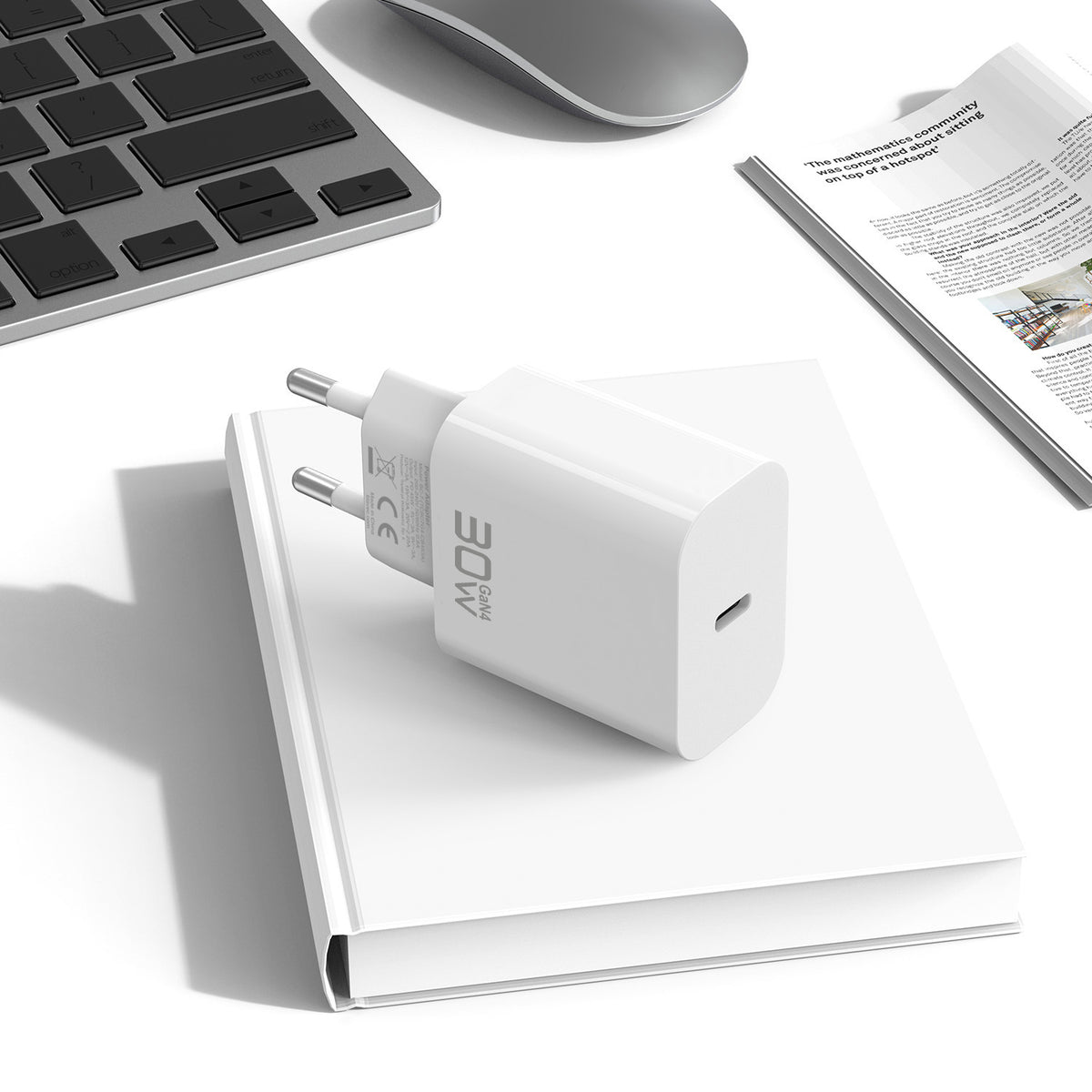 Blavec BC-14 Wall Charger, 30W, 3A, 1 x USB-C, White