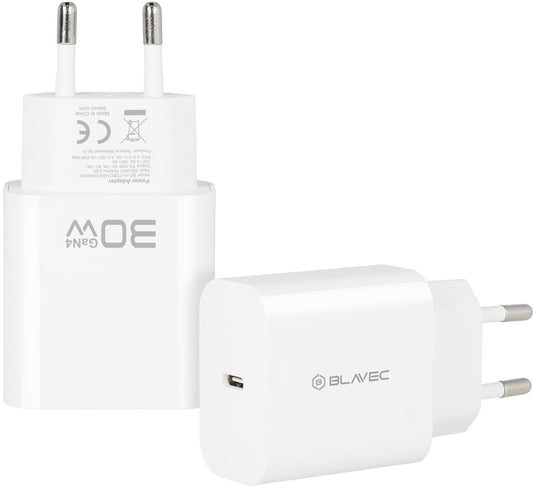 Blavec BC-14 netoplader, 30 W, 3 A, 1 x USB-C, hvid