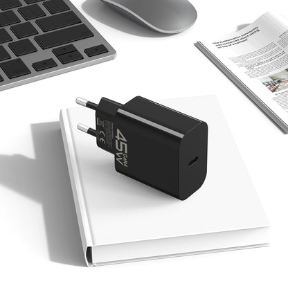 Netværksoplader Blavec BC-7, 45W, 3A, 1 x USB-C, Sort
