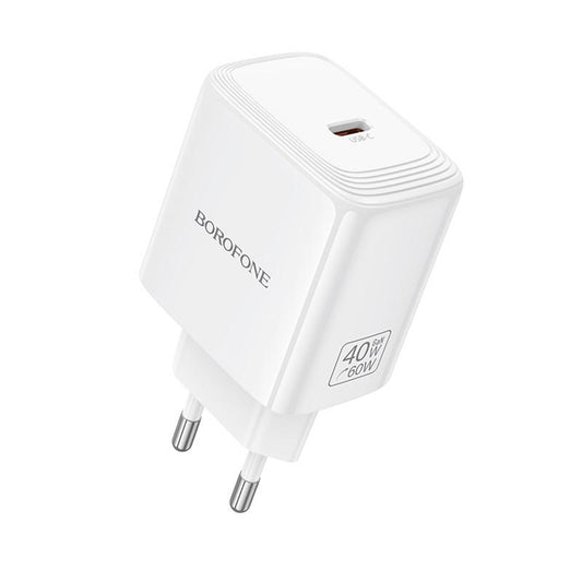 Borofone BN33 Fuente netoplader, 40W, 1 x USB-C, hvid