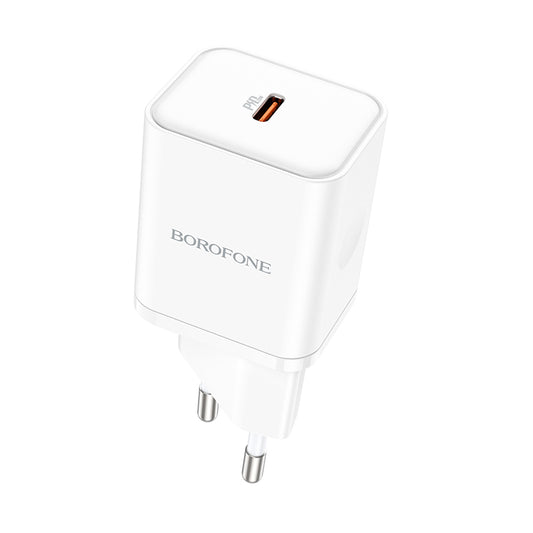 Netværksoplader Borofone BN6 Field, 20W, 3A, 1 x USB-C, Hvid