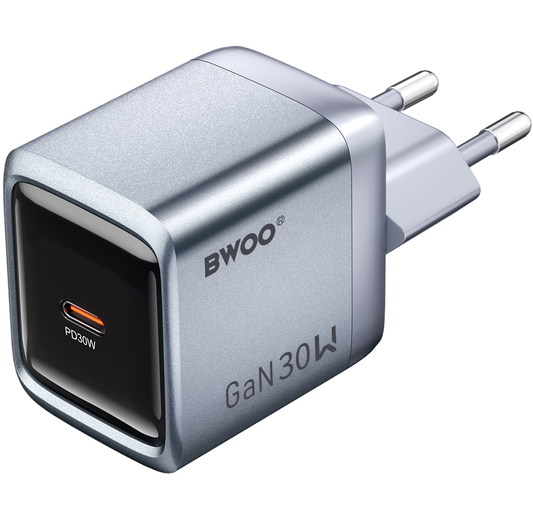 Netoplader BWOO BO-CDA236, 30W, 3A, 1 x USB-C, Grå