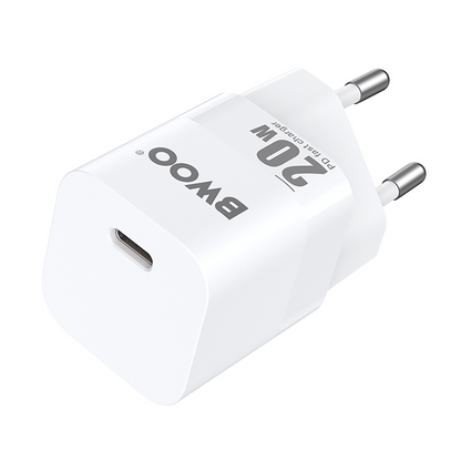 BWOO CDA155 Netoplader, 20W, 3A, 1 x USB-C, Hvid