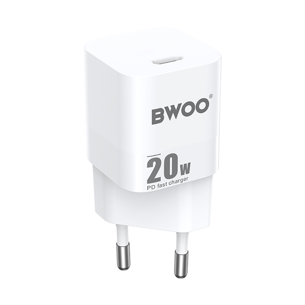 BWOO CDA155 Netoplader, 20W, 3A, 1 x USB-C, Hvid