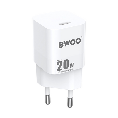 BWOO CDA155 Netoplader, 20W, 3A, 1 x USB-C, Hvid