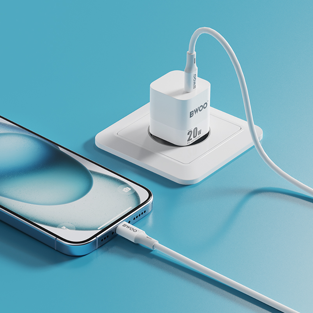 BWOO CDA155 Netoplader, 20W, 3A, 1 x USB-C, Hvid