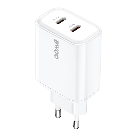 BWOO CDA206 netadapter, 35W, 3A, 2 x USB-C, hvid
