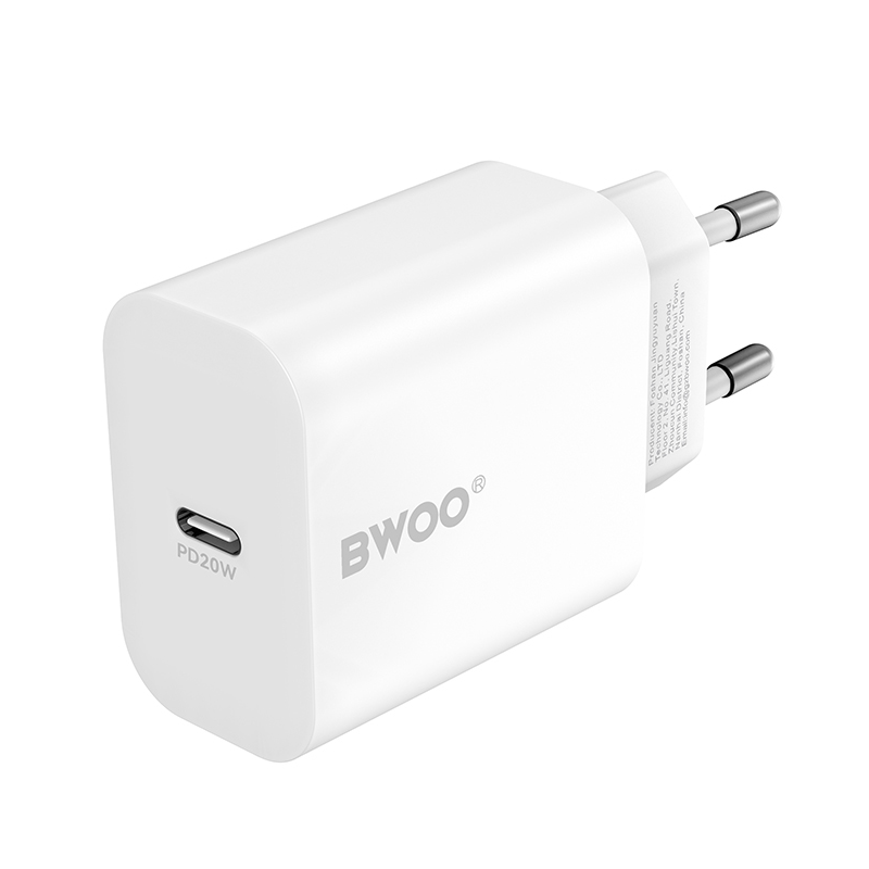 Netværksoplader BWOO CDA233, 20W, 3A, 1 x USB-C, Hvid