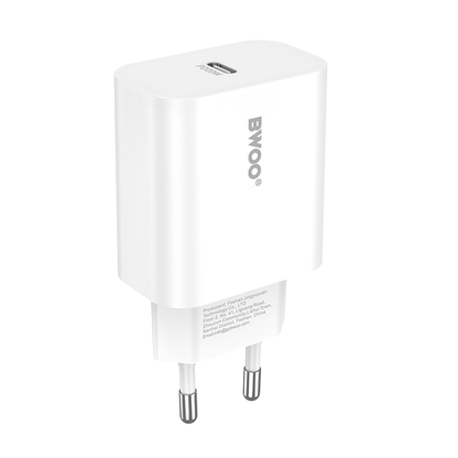 Netværksoplader BWOO CDA233, 20W, 3A, 1 x USB-C, Hvid