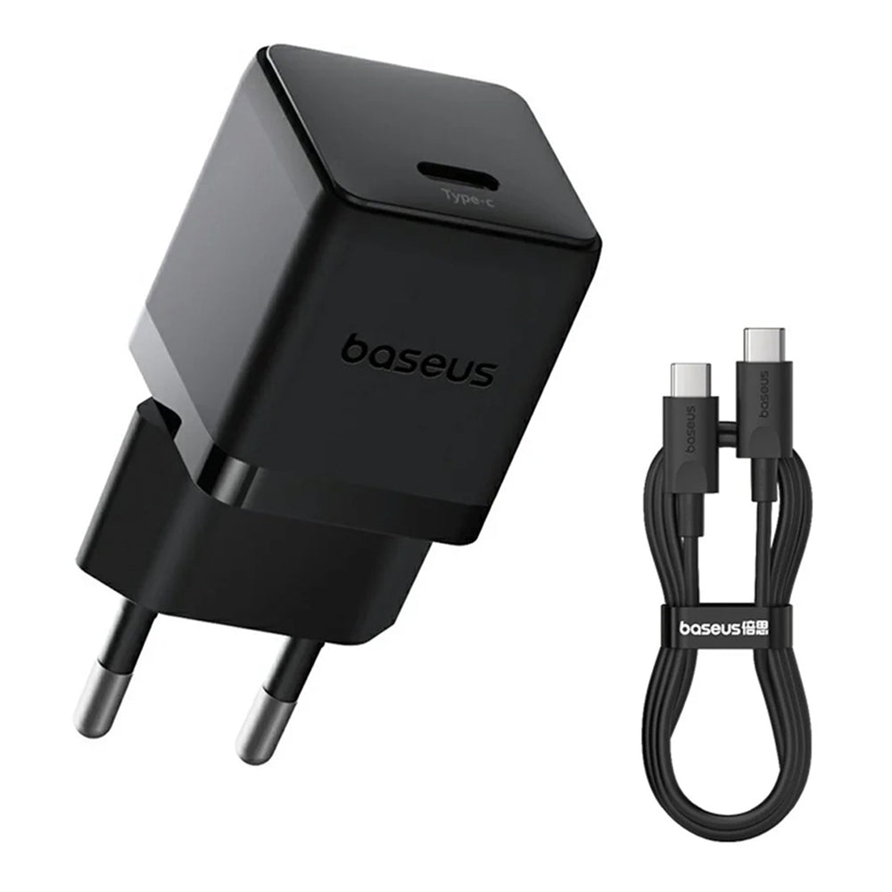 Netværksoplader med USB-C kabel Baseus Palm, 20W, 3A, 1 x USB-C, Sort P10111602113-01
