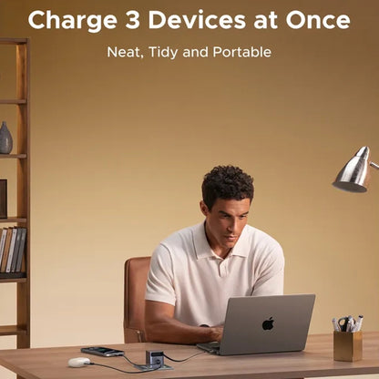 Netværksoplader med USB-C kabel UGREEN X615, 65W, 3A, 1 x USB-A - 1 x USB-C, Grå