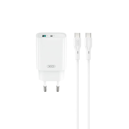 Netværksoplader med USB-C kabel XO Design CE29, 20W, 3A, 1 x USB-A - 1 x USB-C, Hvid