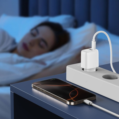 Netoplader med USB-C-kabel Tech-Protect NCA20, 20W, 3A, 1 x USB-A - 1 x USB-C, Hvid