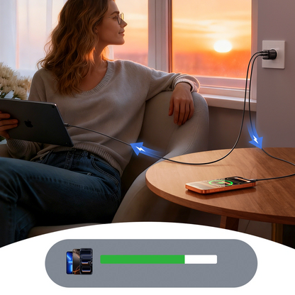 Netoplader med USB-C-kabel Joyroom JR-TG7, 33W, 3A, 1 x USB-A - 1 x USB-C, Sort