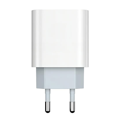 Netadapter med USB-C-kabel Prestico F8S, 20W, 3A, 1 x USB-C, Hvid