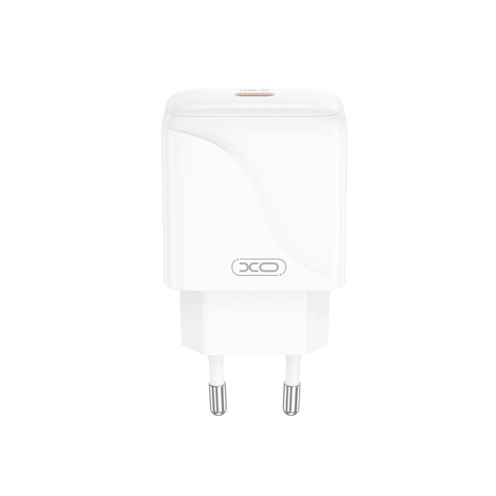 Netværksoplader med USB-C kabel XO Design L141, 20W, 3A, 1 x USB-C, Hvid