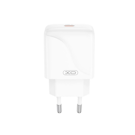 Netværksoplader med USB-C kabel XO Design L141, 20W, 3A, 1 x USB-C, Hvid