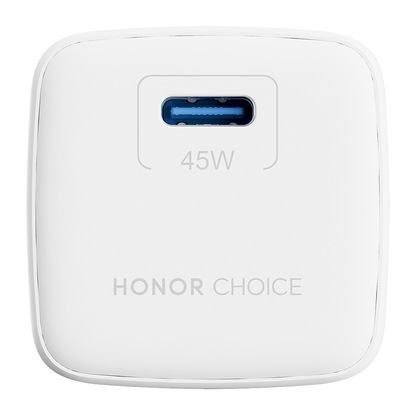 Honor Choice CP045E USB-C Cable Wall Charger, 45W, 3A, 1 x USB-C, White 5504ALHP