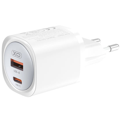 Netværksoplader med USB-C kabel XO Design CE21, 30W, 3A, 1 x USB-A - 1 x USB-C, Hvid