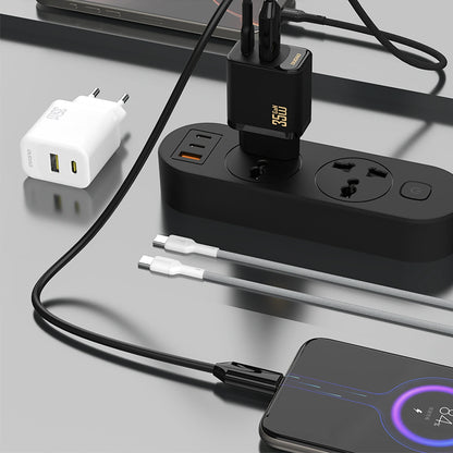 Netværksoplader med USB-C kabel Dudao A27 Max, 35W, 1 x USB-A - 1 x USB-C, Sort