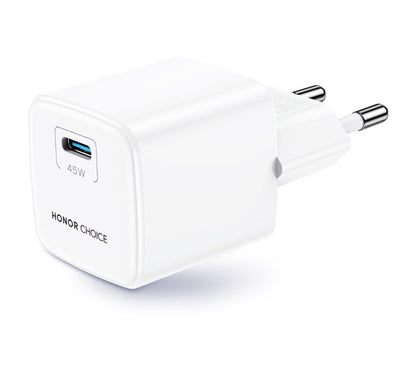 Honor Choice CP045E USB-C Cable Wall Charger, 45W, 3A, 1 x USB-C, White 5504ALHP