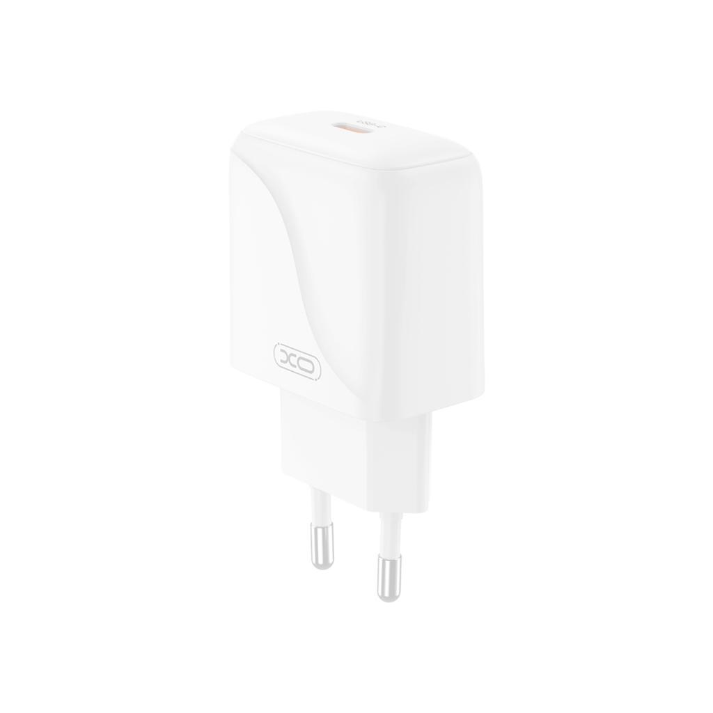 Netværksoplader med USB-C kabel XO Design L141, 20W, 3A, 1 x USB-C, Hvid