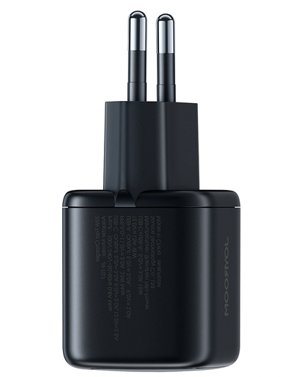 Joyroom JR-TG7 Network Charger with Lightning Cable, 33W, 3A, 1 x USB-A - 1 x USB-C, Black