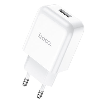 HOCO N2 Network Charger with Lightning Cable, 10W, 2A, 1 x USB-A, White