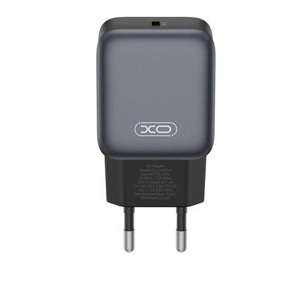 Netværksoplader med Lightning-kabel XO Design L155, 30W, 3A, 1 x USB-C, Sort