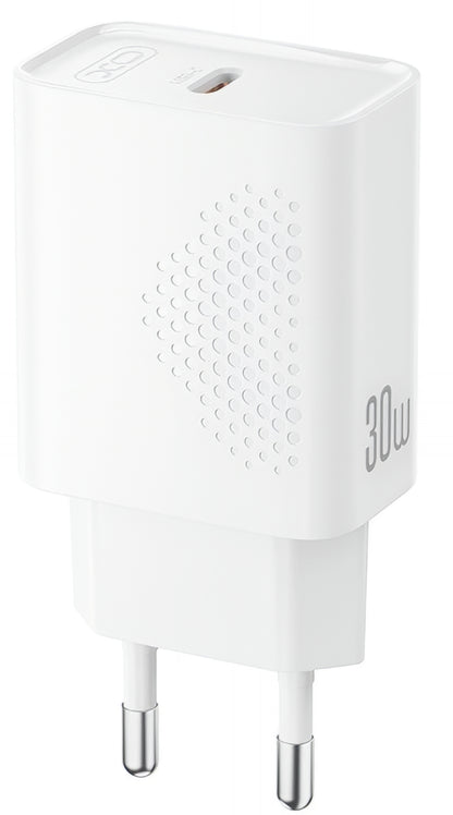 Netværksoplader med USB-C kabel XO Design L162, 30W, 3A, 1 x USB-C, Hvid