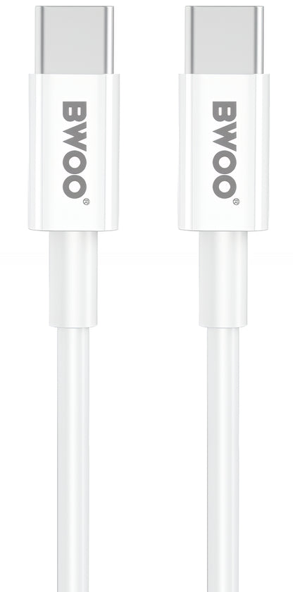 Netværksoplader med USB-C Kabel BWOO CDA159, 20W, 3A, 1 x USB-C, Hvid