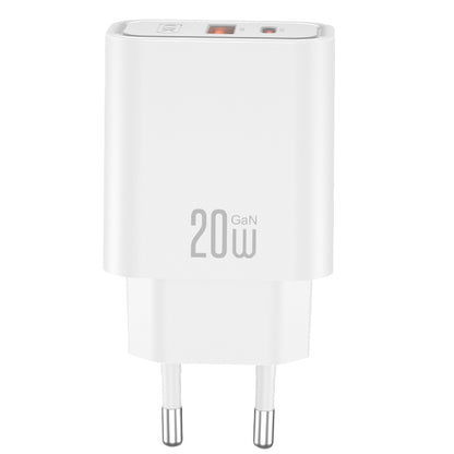 Netoplader med USB-C-kabel XO Design CE40, 20W, 3A, 1 x USB-A - 1 x USB-C, Hvid