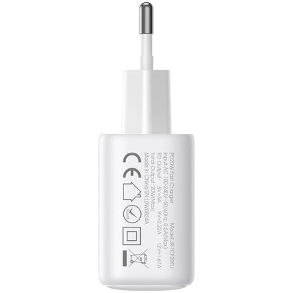 Netværksoplader med USB-C Kabel Joyroom JR-TCF20, 20W, 3A, 1 x USB-C, Hvid