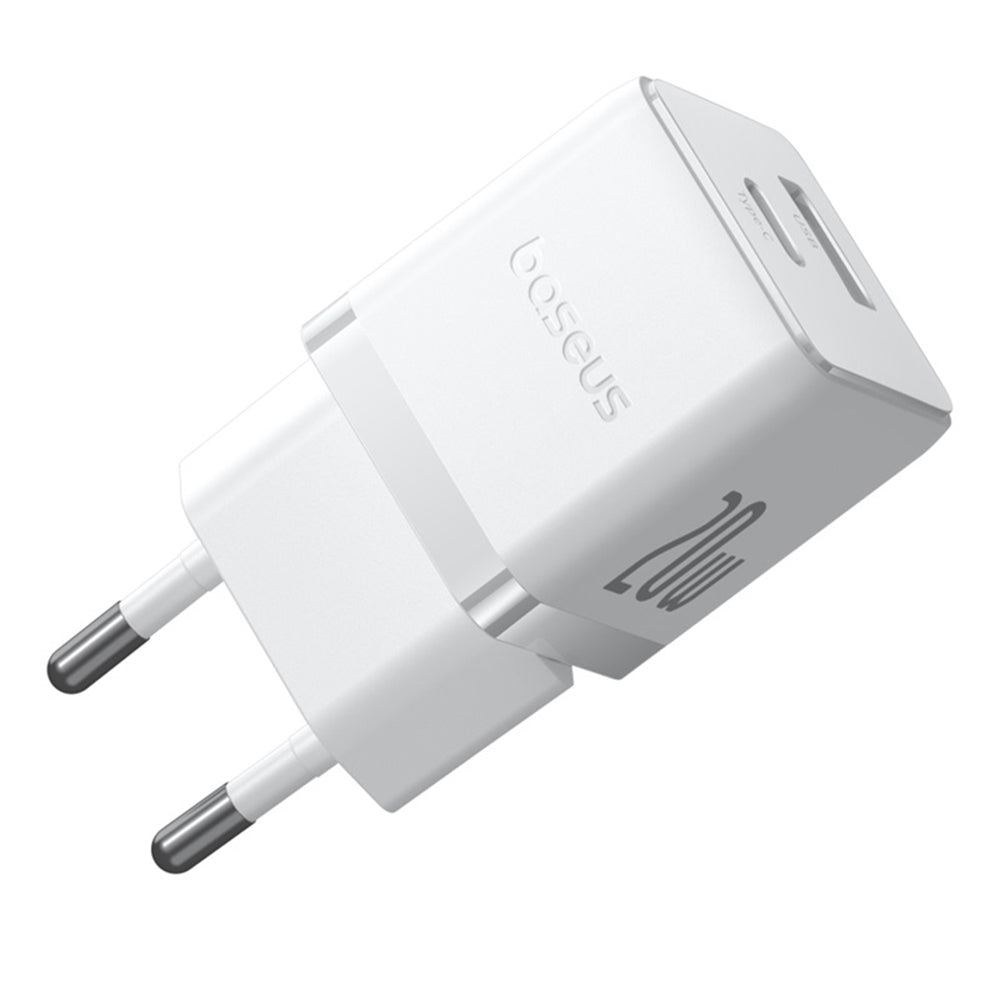 Netværksoplader med USB-C Kabel Baseus Palm, 20W, 3A, 1 x USB-A - 1 x USB-C, Hvid P10111608213-01