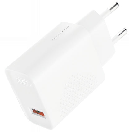 Netværksoplader med USB-C kabel XO Design L159, 18W, 3A, 1 x USB-A, Hvid