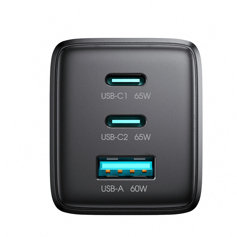 Netoplader med USB-C-kabel Joyroom JR-TG10, 65W, 3,25A, 1 x USB-A - 2 x USB-C, Sort