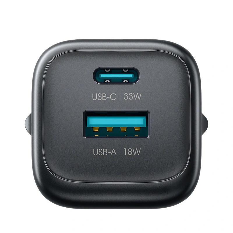 Netoplader med USB-C-kabel Joyroom JR-TG7, 33W, 3A, 1 x USB-A - 1 x USB-C, Sort