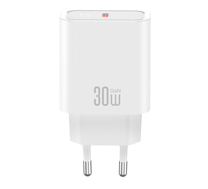 Netoplader med USB-C-kabel XO Design CE41, 30W, 3A, 1 x USB-C, Hvid