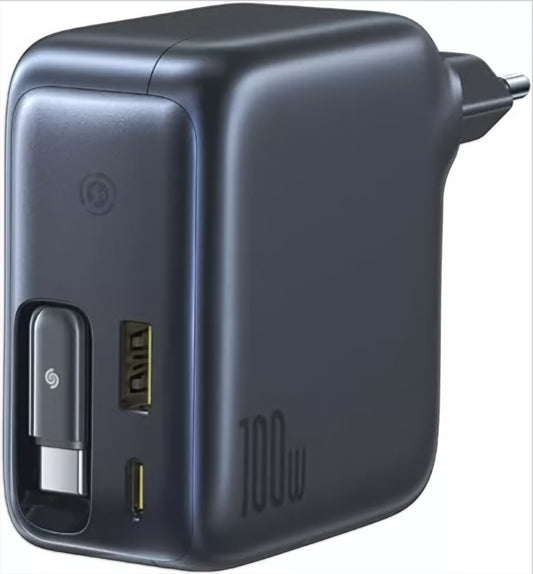 Netværksoplader med USB-C kabel Baseus EnerCore CJ11, 100W, 1 x USB-A - 2 x USB-C, Sort E0120M00