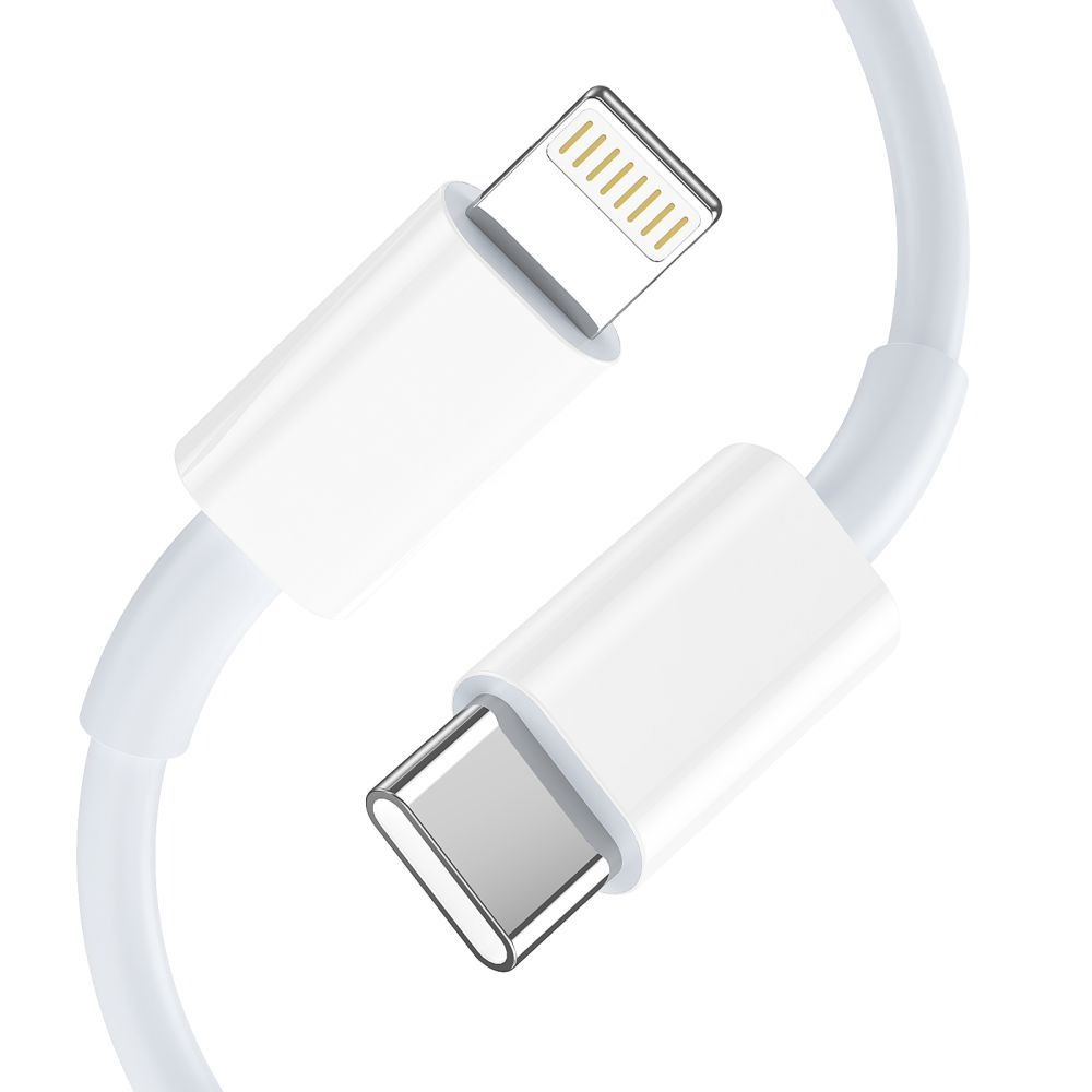Netoplader med Lightning-kabel Tech-Protect NCA20, 20W, 3A, 1 x USB-A - 1 x USB-C, Hvid
