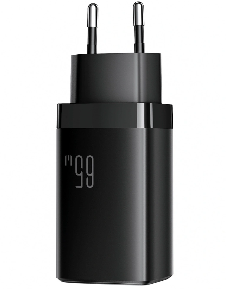 Netoplader med USB-C-kabel Joyroom JR-TG10, 65W, 3,25A, 1 x USB-A - 2 x USB-C, Sort