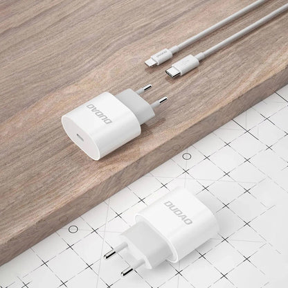Netværksoplader med USB-C kabel Dudao A14EUC, 20W, 3A, 1 x USB-C, Sort