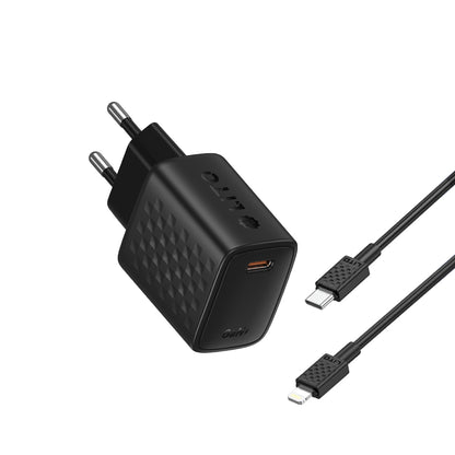 Netværksoplader med Lightning-kabel Lito LC17L, 30W, 3A, 1 x USB-C, Sort