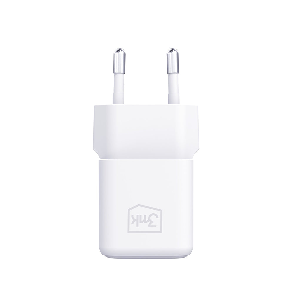 Netværksoplader med USB-C kabel 3MK Hyper, 25W, 3A, 1 x USB-C, Hvid